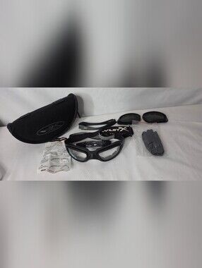 Wiley X SG-1 Motorcycle Goggles Ballistic Tactical Eyewear Set Z87-2  Italy